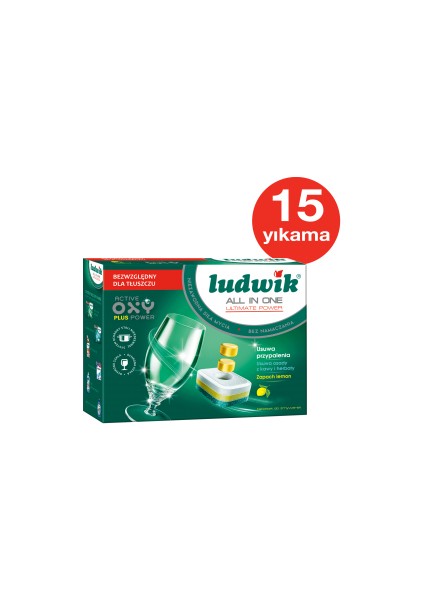 Ludwi̇k Hepsi Bir Arada Ultimate Bulaşık Tableti Limonlu 15 Yıkama