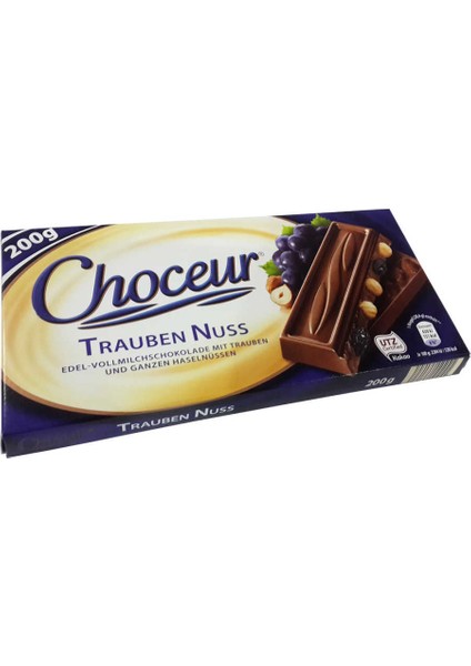 Üzüm ve Tüm Fındıklı Alman Çikolatası 200 gr