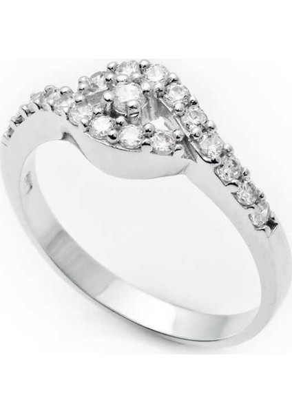 Gümüş Çok Taşlı Bayan Yüzük