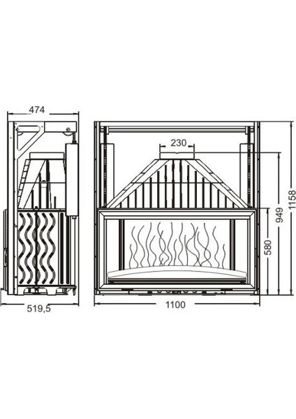 1100 Grande Vision Asansörlü İthal Şömi̇ne Hazne 6811-44 fiyatları