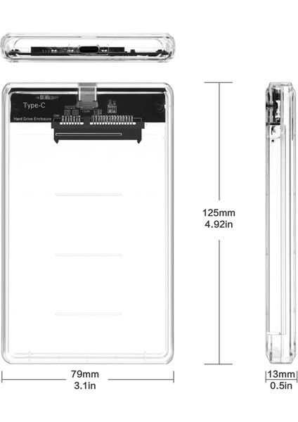 Codmax 2.5" USB 3.1 Sata 3 Disk Kutusu (CDG-HDC-30TC)