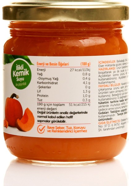 Kemik Sulu Balkabağı Çorbası 190 gr