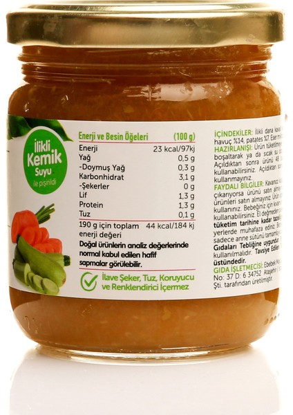 Kemik Sulu Karışık Sebze Çorbası 190 gr