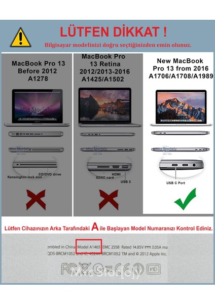 Macbook Pro Kılıfı 13 inç Mat (2016-2019 yılı Cihazı) A1706 A1708 A1989 A2159 ile Uyumlu modelleri