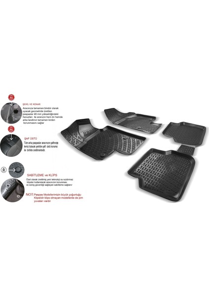 Fiat Linea 3D Havuzlu Bej Paspas
