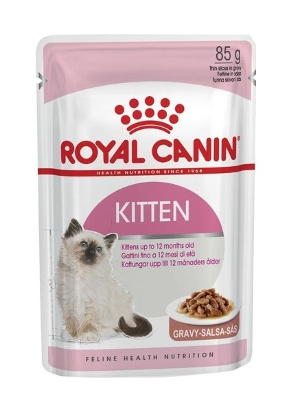 Kitten Gravy Soslu Etli Yaş Yavru Kedi Maması 85 gr (7 Al 6 Öde)
