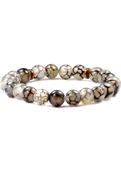 8 mm Siyah Çizgili Akik Doğal Taş Kadın Bileklik fırsatları