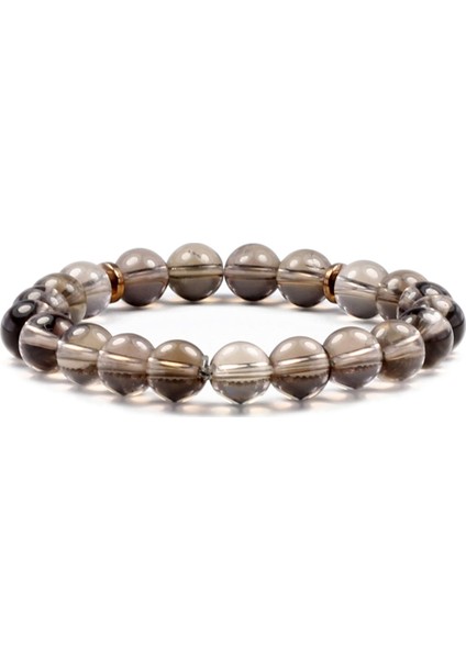 8 mm Dumanlı Kuvars Doğal Taş Kadın Bileklik fırsatları