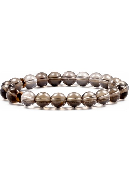 8 mm Dumanlı Kuvars Doğal Taş Kadın Bileklik indirimleri