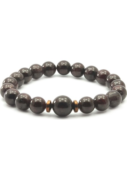 8 mm ve 10 mm Lal Granat Doğal Taş Kadın Bileklik