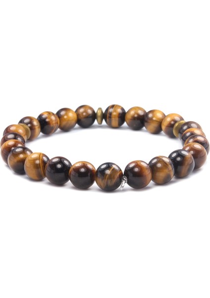 8 mm Kaplangözü Doğal Taş Unisex Bileklik fırsatları