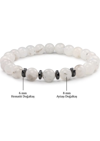 8 mm Aytaşı Doğal Taş Unisex Bileklik fiyatları