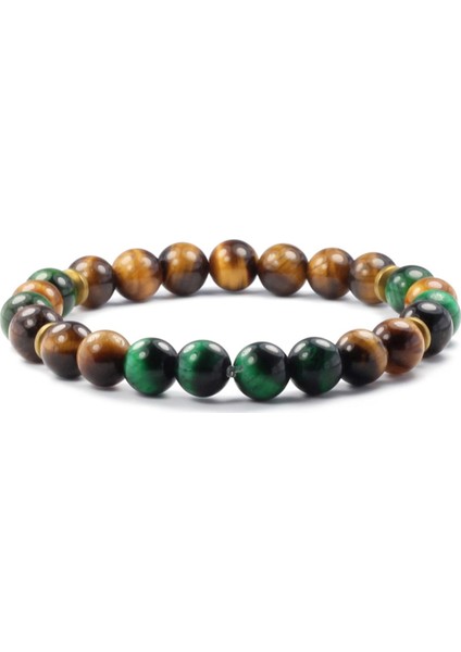 8 mm Kaplangözü Doğal Taş Unisex Bileklik fırsatları
