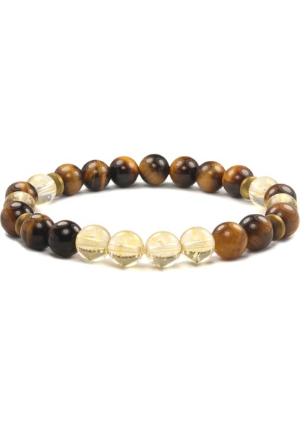 8 mm Kaplangözü Sitrin Doğal Taş Erkek Bileklik fırsatları