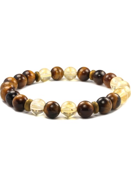 8 mm Kaplangözü Sitrin Doğal Taş Erkek Bileklik indirimleri