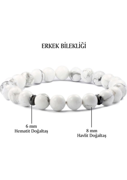 8 mm Havlit Akik Doğal Taş Erkek Kadın Bileklik Kombin fiyatları