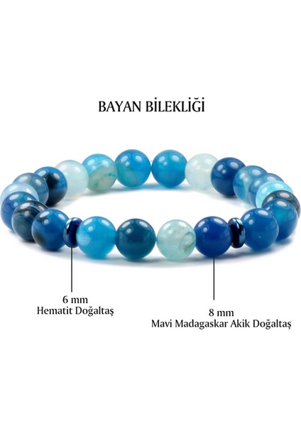 8 mm Havlit Akik Doğal Taş Erkek Kadın Bileklik Kombin modelleri