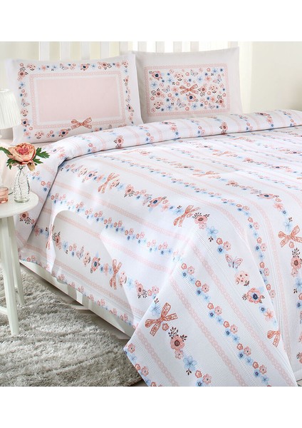 Tek Kişilik Pike Takımı Pina Pembe