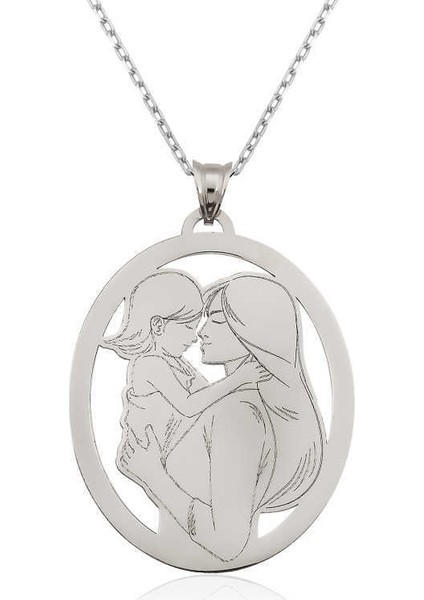 ​Gümüş Anne Kız Kolye