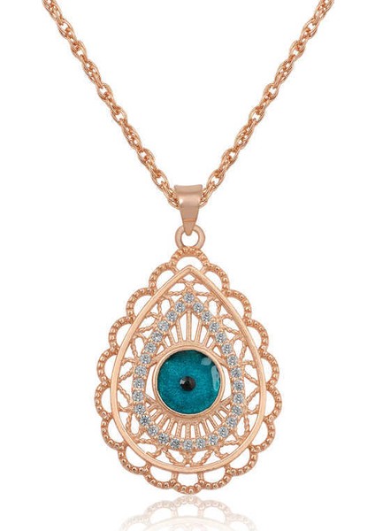 ​Gümüş Damla Nazar Bayan Kolye