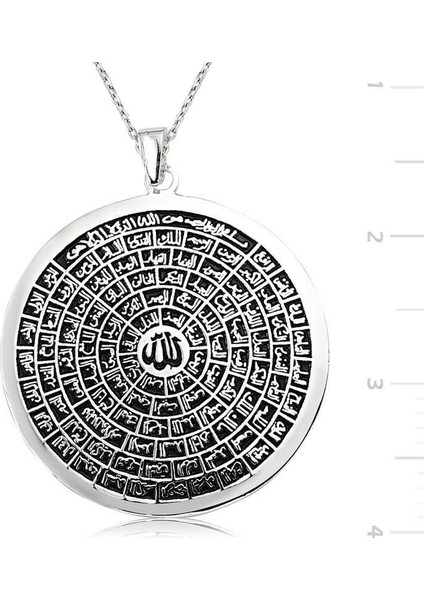 Gümüş Esmaül Hüsna Kolye