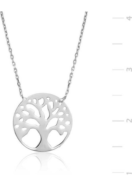 Gümüş Hayat Ağacı Bayan Kolye