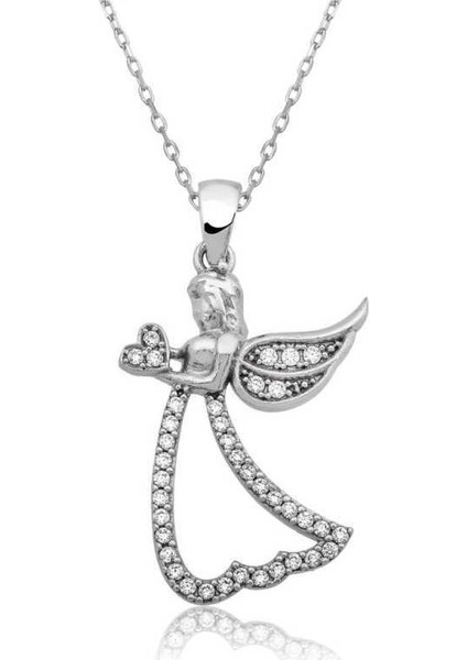 Gümüş Kanatlı Melek Kolye