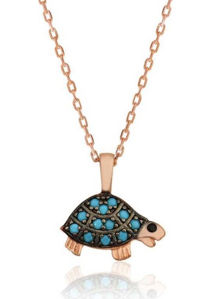 Gümüş Kaplumbağa Bayan Kolye