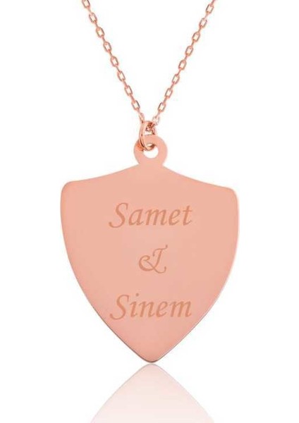 Gümüş Kişiye Özel İsimli Zırh Plaka Kolye