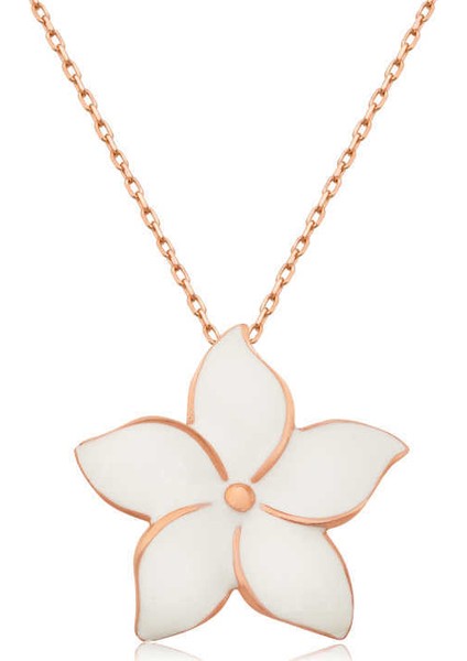 Gümüş Yasemin Çiçeği Bayan Kolye