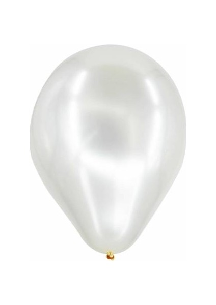 Balon 50'li Beyaz Metalik