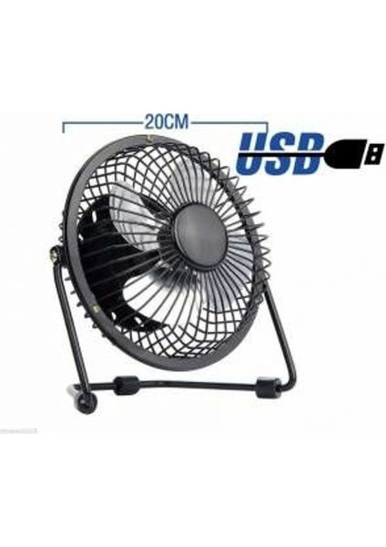 5417 Metal Masaüstü USB Fan 20 cm