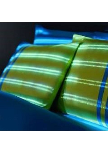 Neon Yeşil Mavi Çift Kişilik Nevresim Takımı 4 Yastik Kilifi