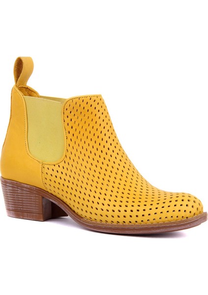Sarı Deri Kısa Yaz Botu fiyatları
