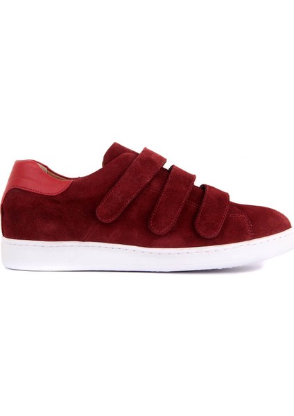 Bordo Süet Erkek Sneaker