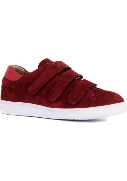 Bordo Süet Erkek Sneaker