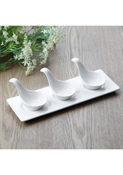 White & Begie French New Bone 3'lü Sosluk