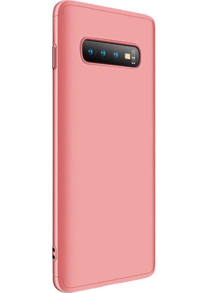 Samsung Galaxy S10 Kılıf Double Dip 360 Protective Rose Gold