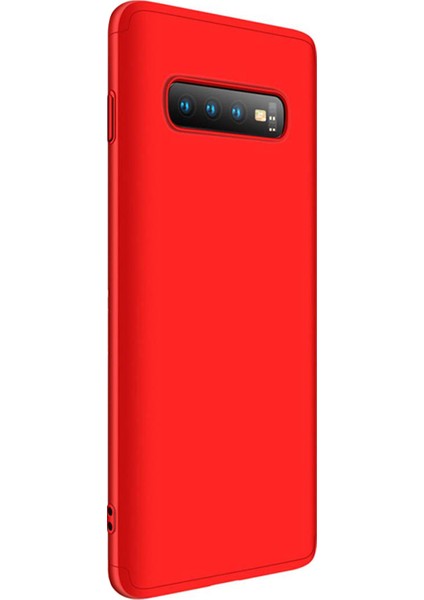Samsung Galaxy S10 Kılıf Double Dip 360 Protective Kırmızı