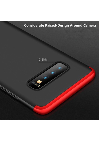 Samsung Galaxy S10 Kılıf Double Dip 360 Protective Kırmızı