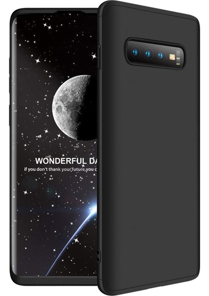 Samsung Galaxy S10 Plus Kılıf Double Dip 360 Protective Siyah