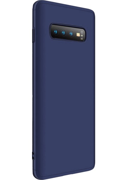 Samsung Galaxy S10 Plus Kılıf Double Dip 360 Protective Lacivert