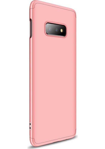 Samsung Galaxy S10E Kılıf Double Dip 360 Protective Rose Gold