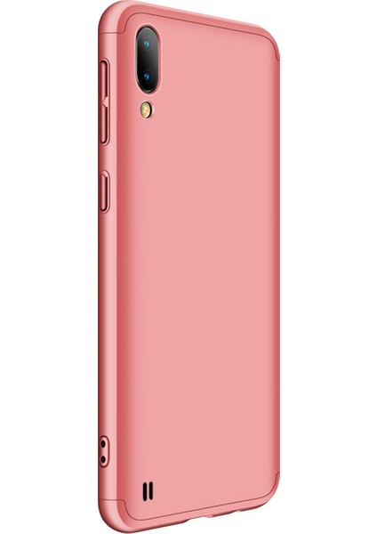 Samsung Galaxy M10 Kılıf Double Dip 360 Protective Rose Gold