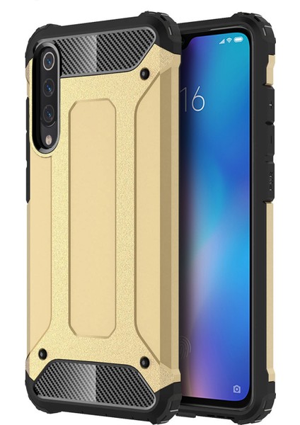 Xiaomi Mi 9 Kılıf Rugged Armor Gold