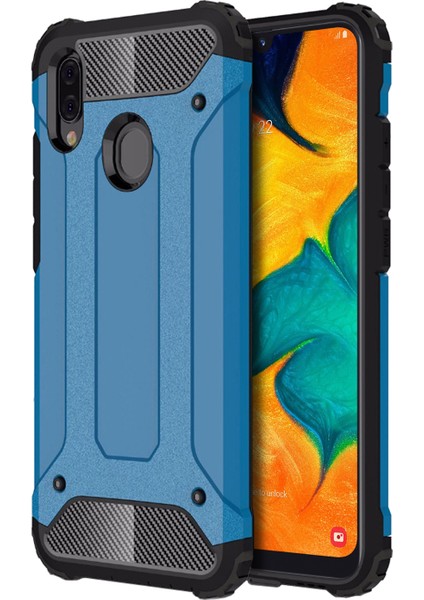 Samsung Galaxy A30 Kılıf Rugged Armor Mavi