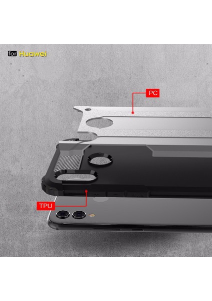 Huawei Honor 10 Lite Kılıf Rugged Armor Kırmızı
