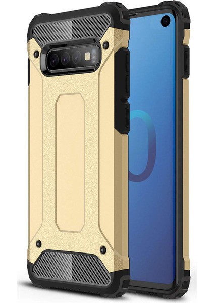 Samsung Galaxy S10 Kılıf Rugged Armor Gold