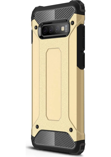 Samsung Galaxy S10 Plus Kılıf Rugged Armor Gold