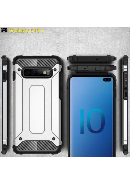 Samsung Galaxy S10 Plus Kılıf Rugged Armor Gold